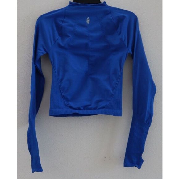 FP Movement 58586025 Women's Sz M/L Blue Good Karma High Neck L/S Layer Top $88 - Picture 2 of 9